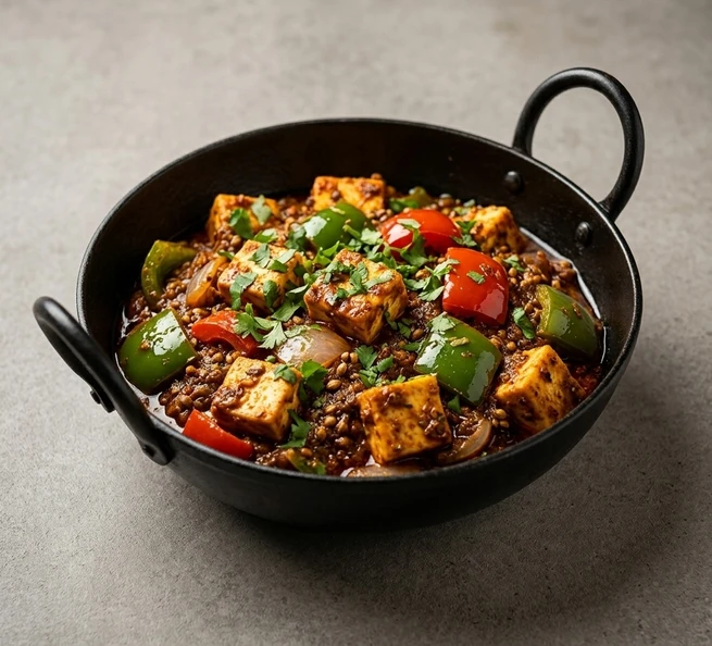 Kadai paneer with green peppers at Southern Spices in Winnipeg